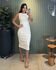 VESTIDO CANELADO BECCA OFF WHITE