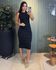 VESTIDO CANELADO BECCA PRETO