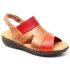 Sandalias Feminina Isttony Conforto 212 CARAMELO/VERMELHO