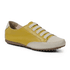 Sapatênis Feminino em Couro Legítimo de Elástico Cor Amarelo c/Bege Mod.101 