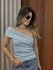 Blusa Ombro Único Azul