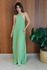 Vestido Plissado Frente Única Verde