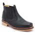 Botina Preta Masculina Em Couro Bico Quadrado 0202