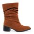 Bota Feminina Slouch Camurça Cano Médio Salto Bloco