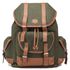Mochila Masculina em Lona e Couro Legítimo 