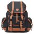 Mochila Masculina em Lona e Couro Legítimo 