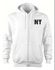MOLETOM DE ZIPER FEMININO E MASCULINO NEW YORK BRANCO JOSTY