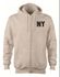 MOLETOM DE ZIPER FEMININO E MASCULINO NEW YORK BEGE JOSTY