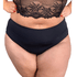 Calcinha Plus size Premium Preta Fio Duplo Com Cós 006.06