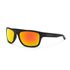 Óculos Solar Pescaria Polarizado Lente Espelhada Resistente Flexível Proteção UV +400 - Preto/Preto/Laranja