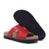 Sandália Feminina Tamanco Chinelo Vermelho Couro Legítimo Linha Confort Sola Leve Macia Sandália conforto para os pés Feminina