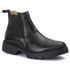 Bota Botina Cano Curto Masculina Casual Tratorada de Couro Legítmo Látego Preto Resistente Ac Ferraz