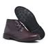 Bota Social Masculina Café Clássico Cano Curto Lisa em Couro com Cadarço Confortável Qualidade Resistencia
