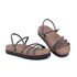 Sandália Papete Preta Feminina Birken Tiras Em Glitter Super Conforto 