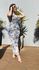 Vestido Laís Tule Forro Escuro Floral Azul Lavanda Gola Redonda
