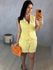 CONJUNTO SHORT E COLETE LINHO ESTRUTURADO - AMARELO
