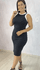 VESTIDO TUBINHO PRETO LISTRADO