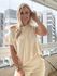 Blusa Ambicione Decote Redondo Reta Areia