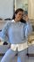 Blusa Biamar Em Ponto Margarida Com Detalhe Vazado Azul Horizonte 1009