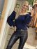 Blusa Biamar Ombro a Ombro Azul Marinho