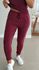 Calça De Tricô Com Barra Italiana Bordo