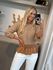 Blusa Biamar Listrada Em Fio Pluma Caramelo 