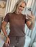 Blusa Biamar Com Detalhe Vazado Marrom 