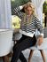 Blusa Biamar Mullet Listrada Off White Com Preto