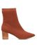 Bota De Tricô Com Bico Fino Terracota 