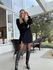 Vestido Biamar Curto Preto Com Botões