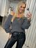 Blusa Biamar Ombro a Ombro Cinza Escuro 2606