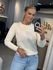 Blusa Básica Com Detalhes Na Gola Areia 