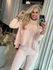 Blusa Biamar De Fio Pluma Com Gola Boba Rosa 