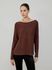 Blusa 3D De Algodão Marrom 