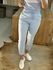 Calça De Sarja Com Cordão Azul Céu 