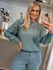 Blusa Biamar Em Ponto Margarida Com Detalhe Vazado Verde 1807