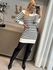 Vestido Biamar Curto Com Listras Off White 