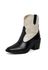 Bota Western Laura Off White com Preto