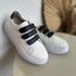 Tenis Mel Branco com Preto