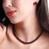 Conjunto Brinco E Colar Marrom Dourado