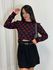 Blusa Tricot Cereja Preta