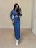 Vestido Manga Longa Amélia Azul