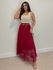 Saia Midi Tule Polônia Cherry