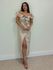 Vestido Babado Isadora Areia