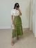 Saia Midi Tricot Babado Verde