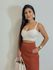 Cropped Tricot Alça Kenia Creme