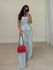 Conjunto Listrado Cinza