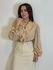 Blusa Babado Chiffon Cappuccino