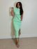 Vestido Canelado Muscle Tee Verde