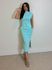 Vestido Canelado Muscle Tee Turquesa